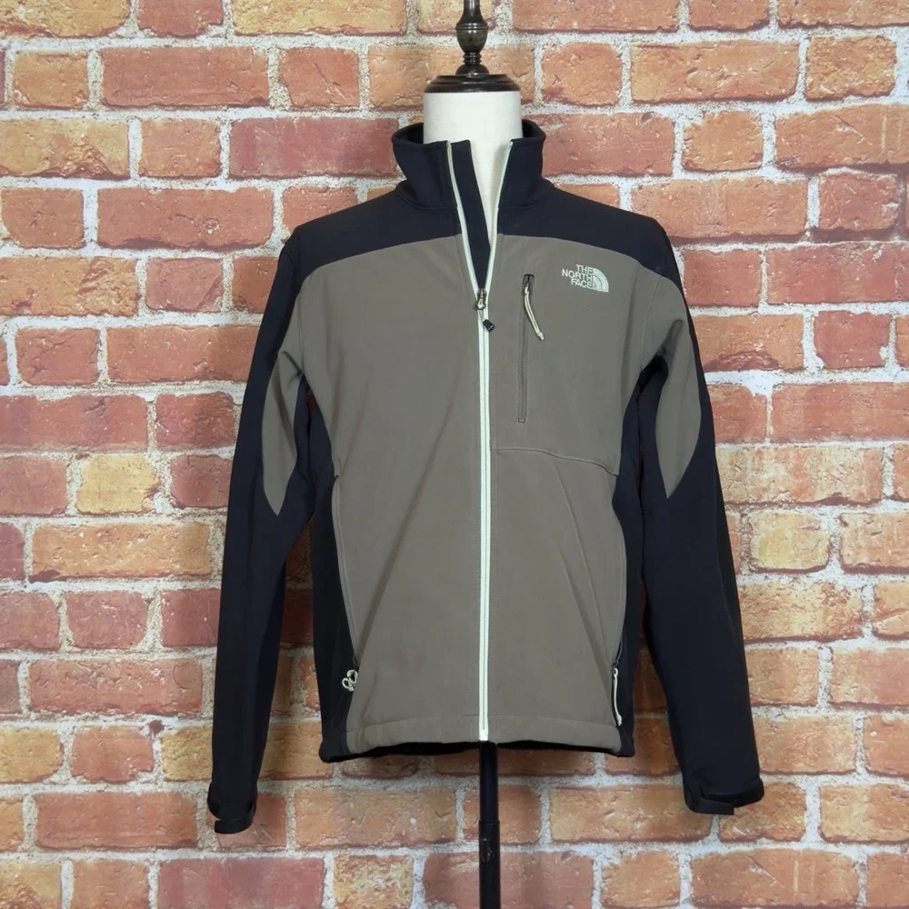 The North Face Apex Bionic Softshell Jacket Men Medium Tan/Black Colorblock